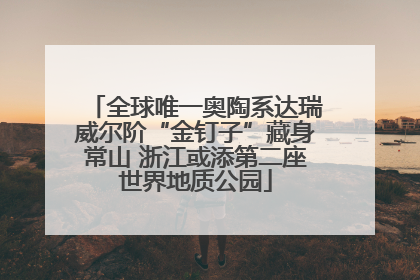 全球唯一奥陶系达瑞威尔阶“金钉子”藏身常山 浙江或添第二座世界地质公园