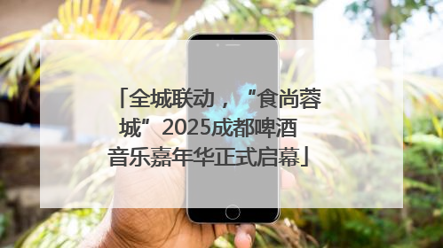 全城联动，“食尚蓉城”2025成都啤酒音乐嘉年华正式启幕