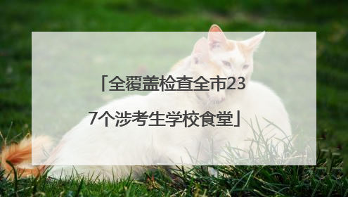 全覆盖检查全市237个涉考生学校食堂
