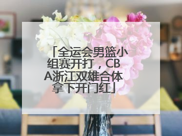 全运会男篮小组赛开打，CBA浙江双雄合体拿下开门红