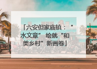 六安但家庙镇：“水文章” 绘就“和美乡村”新画卷