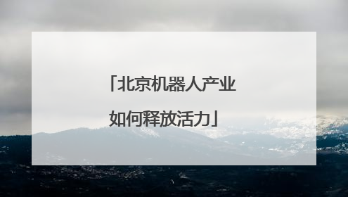 北京机器人产业如何释放活力