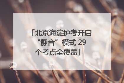 北京海淀护考开启“静音”模式 29个考点全覆盖
