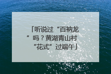 听说过“百衲龙”吗？黄湖青山村“花式”过端午