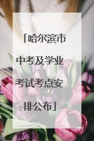 哈尔滨市中考及学业考试考点安排公布
