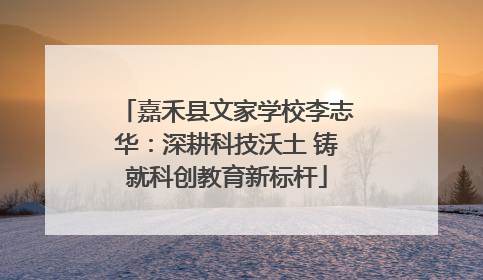 嘉禾县文家学校李志华：深耕科技沃土 铸就科创教育新标杆