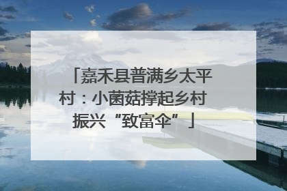 嘉禾县普满乡太平村：小菌菇撑起乡村振兴“致富伞”