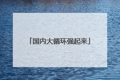 国内大循环强起来