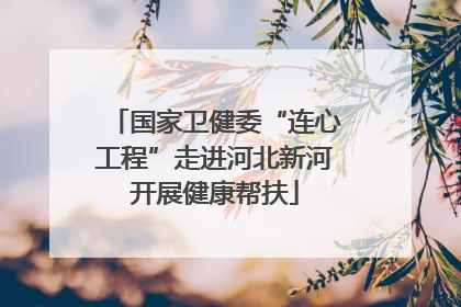 国家卫健委“连心工程”走进河北新河开展健康帮扶