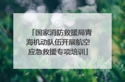 国家消防救援局青海机动队伍开展航空应急救援专项培训