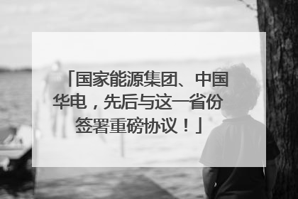 国家能源集团、中国华电，先后与这一省份签署重磅协议！
