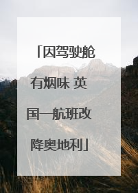 因驾驶舱有烟味 英国一航班改降奥地利