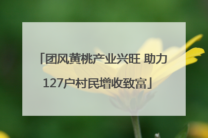 团风黄桃产业兴旺 助力127户村民增收致富