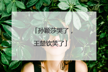 孙颖莎哭了，王楚钦笑了