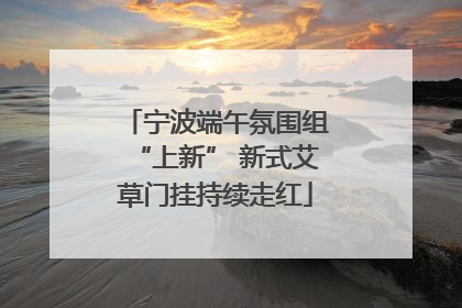 宁波端午氛围组“上新” 新式艾草门挂持续走红