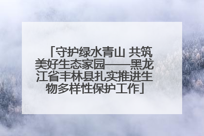 守护绿水青山 共筑美好生态家园——黑龙江省丰林县扎实推进生物多样性保护工作