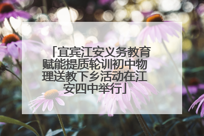 宜宾江安义务教育赋能提质轮训初中物理送教下乡活动在江安四中举行