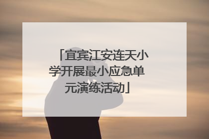 宜宾江安连天小学开展最小应急单元演练活动