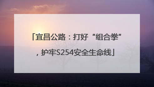宜昌公路：打好“组合拳”，护牢S254安全生命线