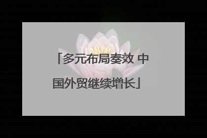 多元布局奏效 中国外贸继续增长