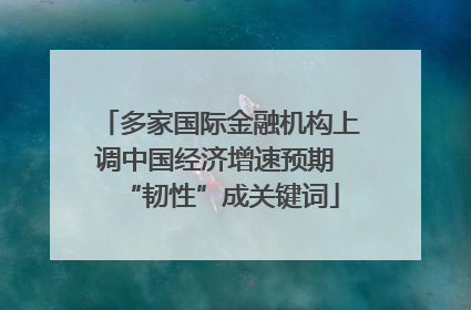 多家国际金融机构上调中国经济增速预期 “韧性”成关键词