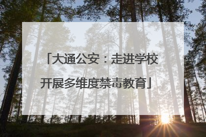 大通公安：走进学校开展多维度禁毒教育