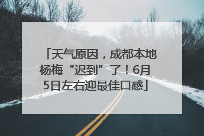 天气原因，成都本地杨梅“迟到”了！6月5日左右迎最佳口感