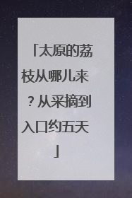 太原的荔枝从哪儿来？从采摘到入口约五天