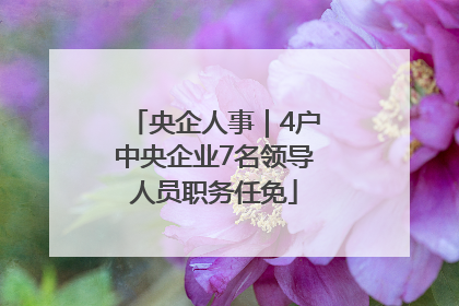 央企人事｜4户中央企业7名领导人员职务任免