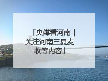 央媒看河南｜关注河南三夏麦收等内容