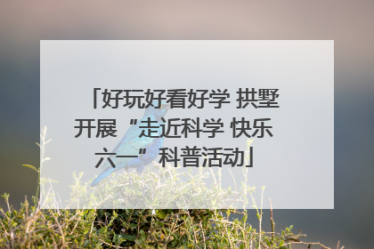 好玩好看好学 拱墅开展“走近科学 快乐六一”科普活动