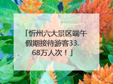 忻州六大景区端午假期接待游客33.68万人次！