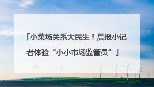 小菜场关系大民生！晨报小记者体验“小小市场监管员”