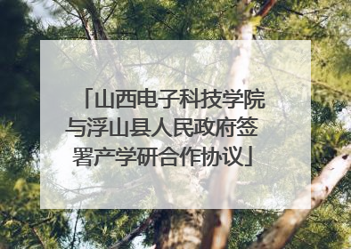 山西电子科技学院与浮山县人民政府签署产学研合作协议