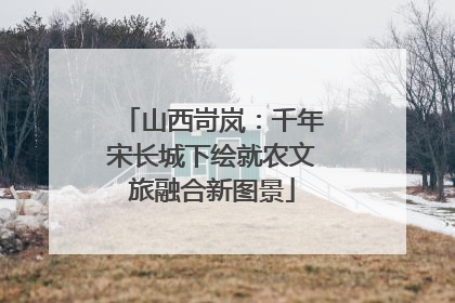 山西岢岚：千年宋长城下绘就农文旅融合新图景