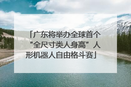 广东将举办全球首个“全尺寸类人身高”人形机器人自由格斗赛