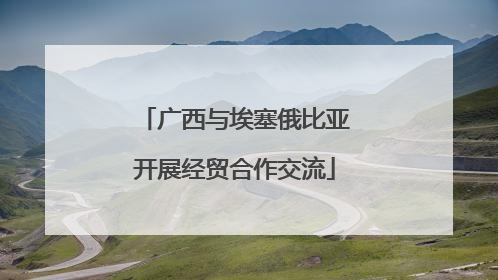 广西与埃塞俄比亚开展经贸合作交流