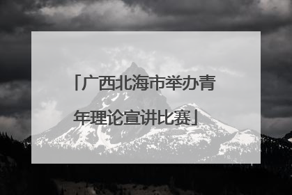广西北海市举办青年理论宣讲比赛