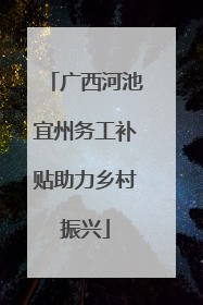 广西河池宜州务工补贴助力乡村振兴