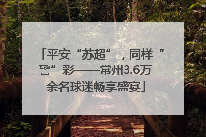 平安“苏超”，同样“警”彩——常州3.6万余名球迷畅享盛宴