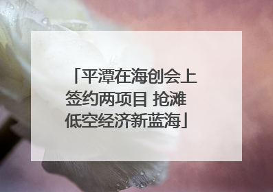 平潭在海创会上签约两项目 抢滩低空经济新蓝海