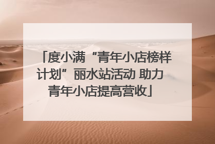 度小满“青年小店榜样计划”丽水站活动 助力青年小店提高营收