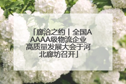 廊洽之约丨全国AAAAA级物流企业高质量发展大会于河北廊坊召开
