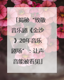 揭秘“致敬音乐剧《金沙》20年音乐剧场”：让声音能被看见