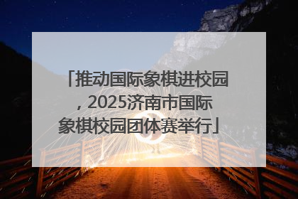 推动国际象棋进校园，2025济南市国际象棋校园团体赛举行