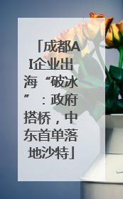 成都AI企业出海“破冰”：政府搭桥，中东首单落地沙特