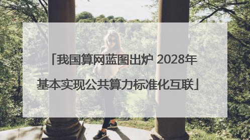 我国算网蓝图出炉 2028年基本实现公共算力标准化互联