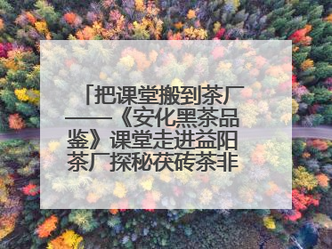 把课堂搬到茶厂——《安化黑茶品鉴》课堂走进益阳茶厂探秘茯砖茶非遗技艺