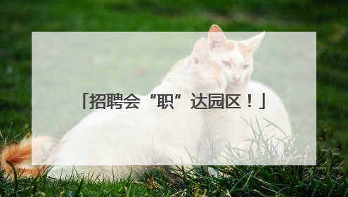 招聘会“职”达园区！