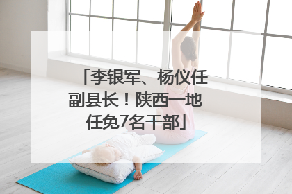 李银军、杨仪任副县长！陕西一地任免7名干部